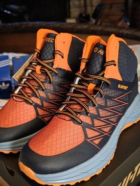 Hi-Tec Men’s Orange and Black Trail Running Shoes